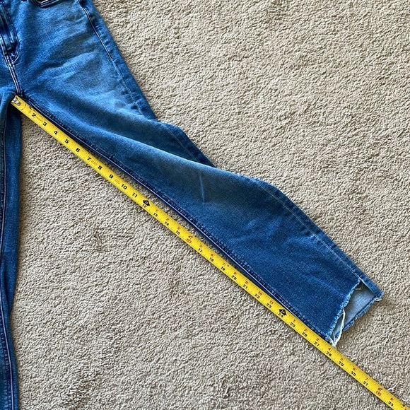 Mother The Mid Rise Dazzler Ankle Step Fray Jean Mix Tape Women’s 25 Preppy Pant - Picture 14 of 16